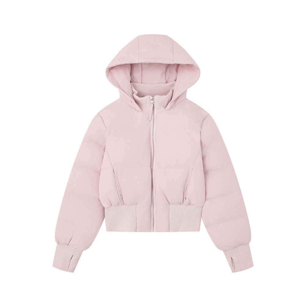 New Hooded Coat Women's Style  -Solid Color Cotton Jacket 2026
