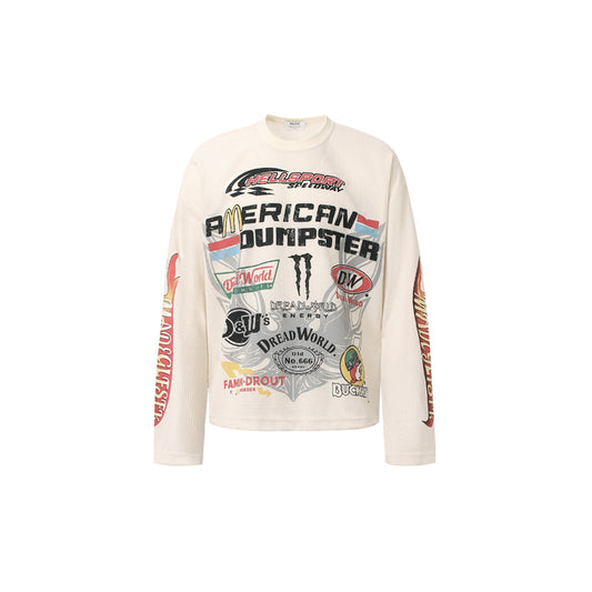 Camiseta de manga larga con estampado gráfico para hombre