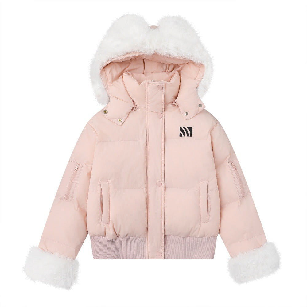 New Hooded Cotton Coat Short Warm Puffer Jacket Outerwear 2026
