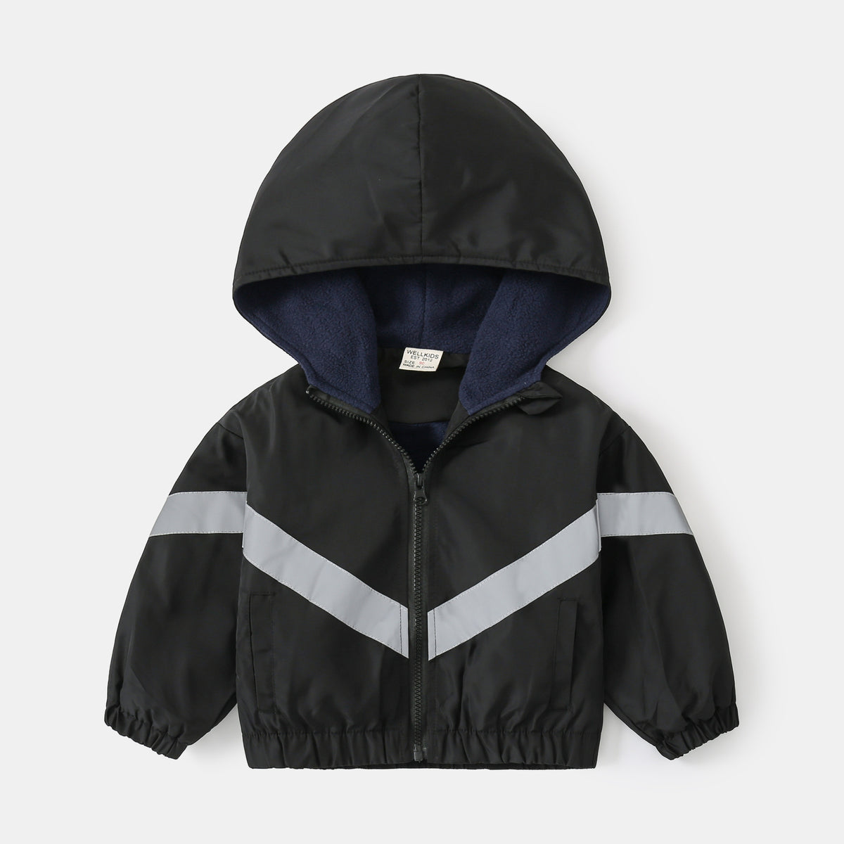 Mid-Size Children's Hooded Long Sleeve Zip-up Jacket