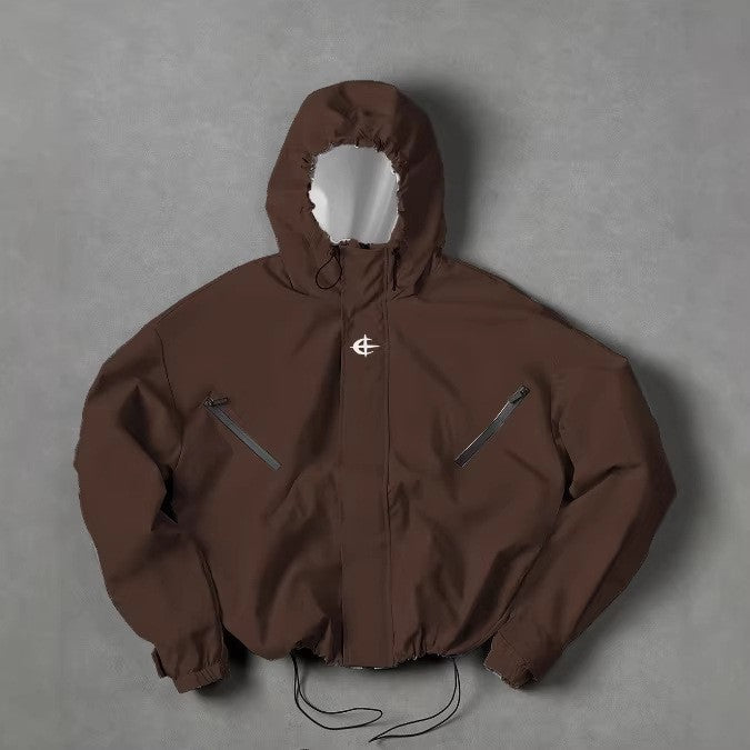 Mens Casual Hooded Windproof Jacket
