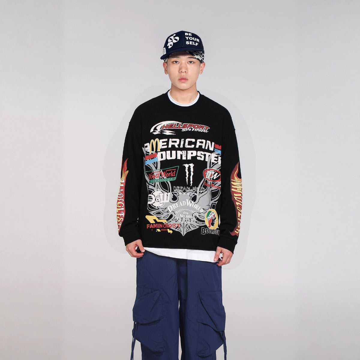 Long Sleeve Graphic print tee T-Shirt for Men