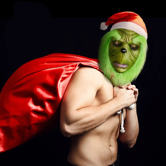 Grinch Mask Grinch Grinch Latex Headgear Prom Party Funny Carnival Christmas Props