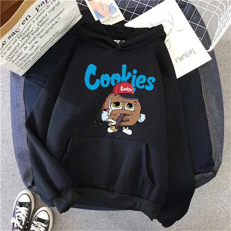 Spring New Arrival CooKIEs Hooded Sweatshirt Unisex Long sleeve Jacket