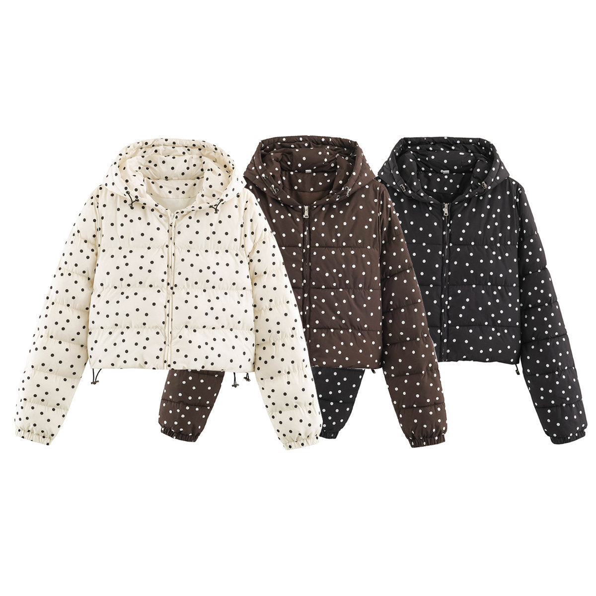 Short polka dot long sleeved Coat