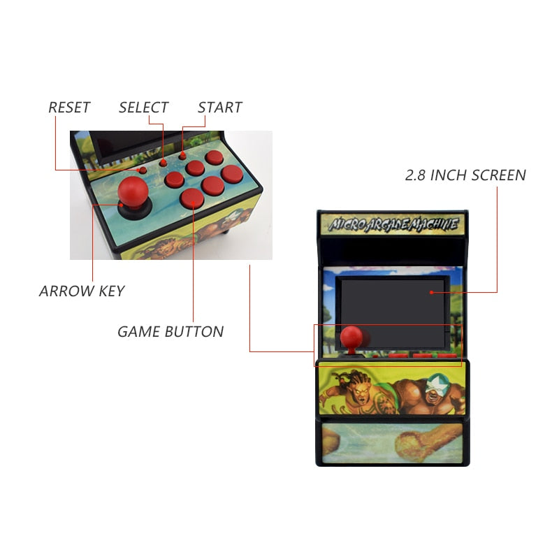 THE BEST PRIME GAME 2026 - Retro Mini Arcade Handheld Game Console 16-Bit Game Player with 156 Built-in Classic Games, Toy Gift for Kids