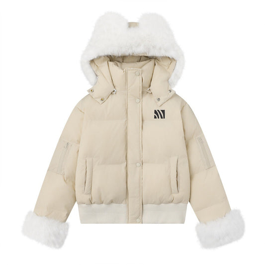 Nueva Chaqueta Acolchada Corta de Algodón con Capucha Abrigo de Invierno 2026