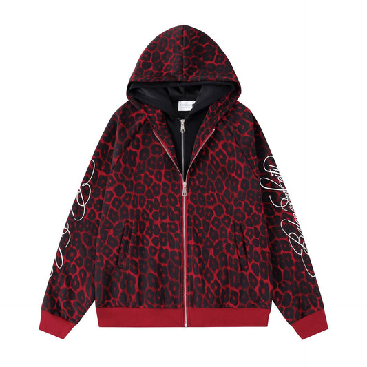 Sudadera con capucha y cremallera unisex con bordado manuscrito
