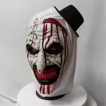 Horror Terrifier 3 Art The Clown Mask Cosplay Joker Killer Demon Skull Latex Helmet Halloween Carnival