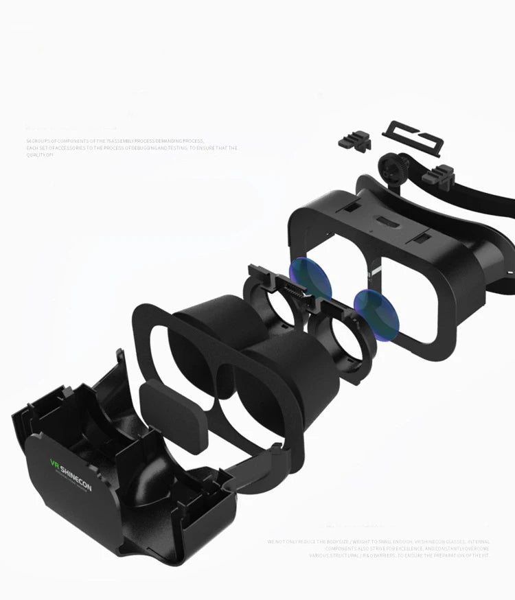 VR SHINECON BOX 5 Mini VR Glasses 3D Glasses Virtual Reality Glasses VR Headset For Google Cardboard Smartp