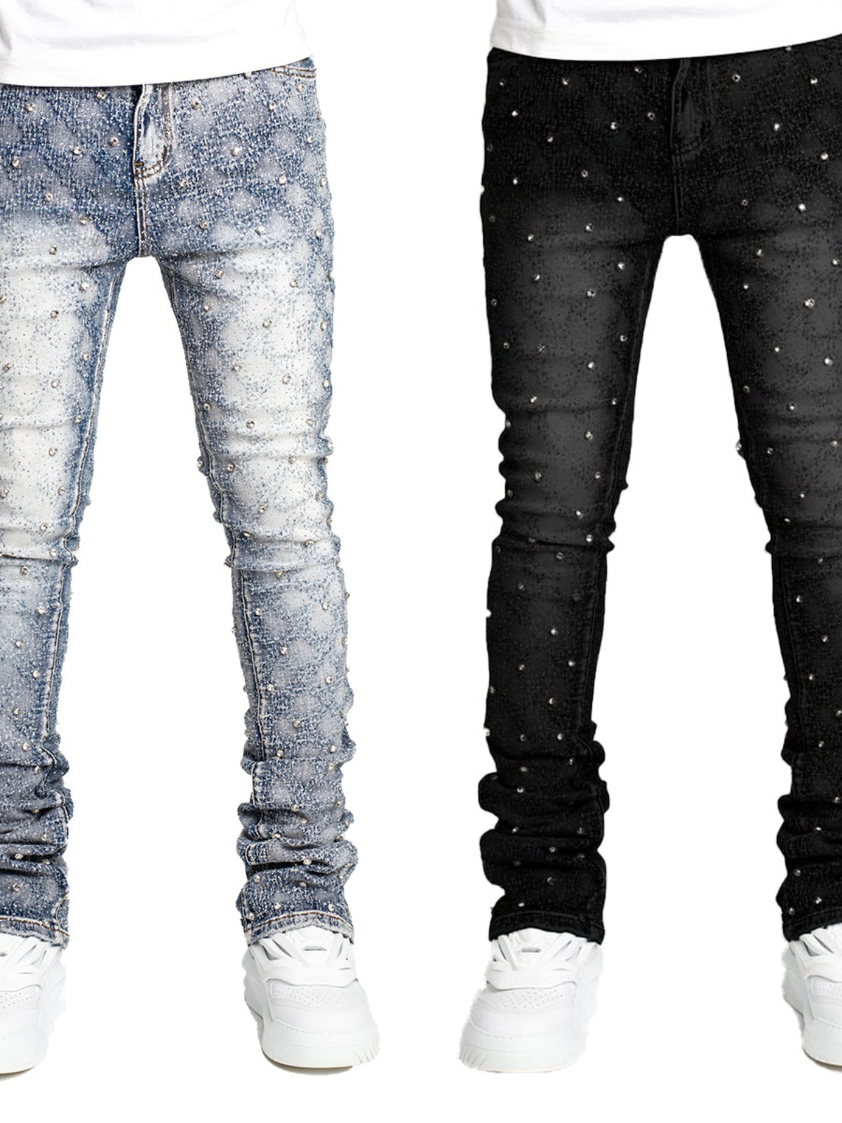 Stretch pearl layered jeans PERLA SEASONS NO LA BAJE'