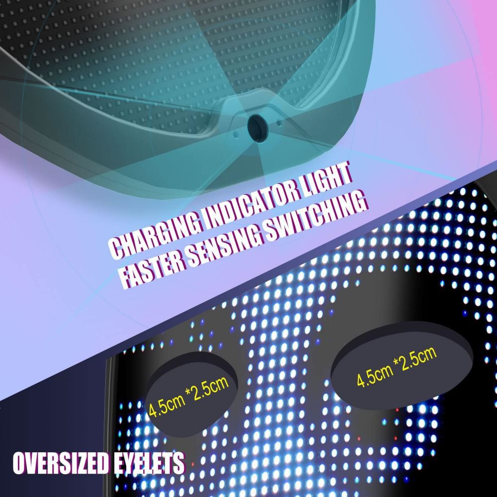 Bluetooth Gesture-Controlled LED Light-Up Mask for Halloween Parties