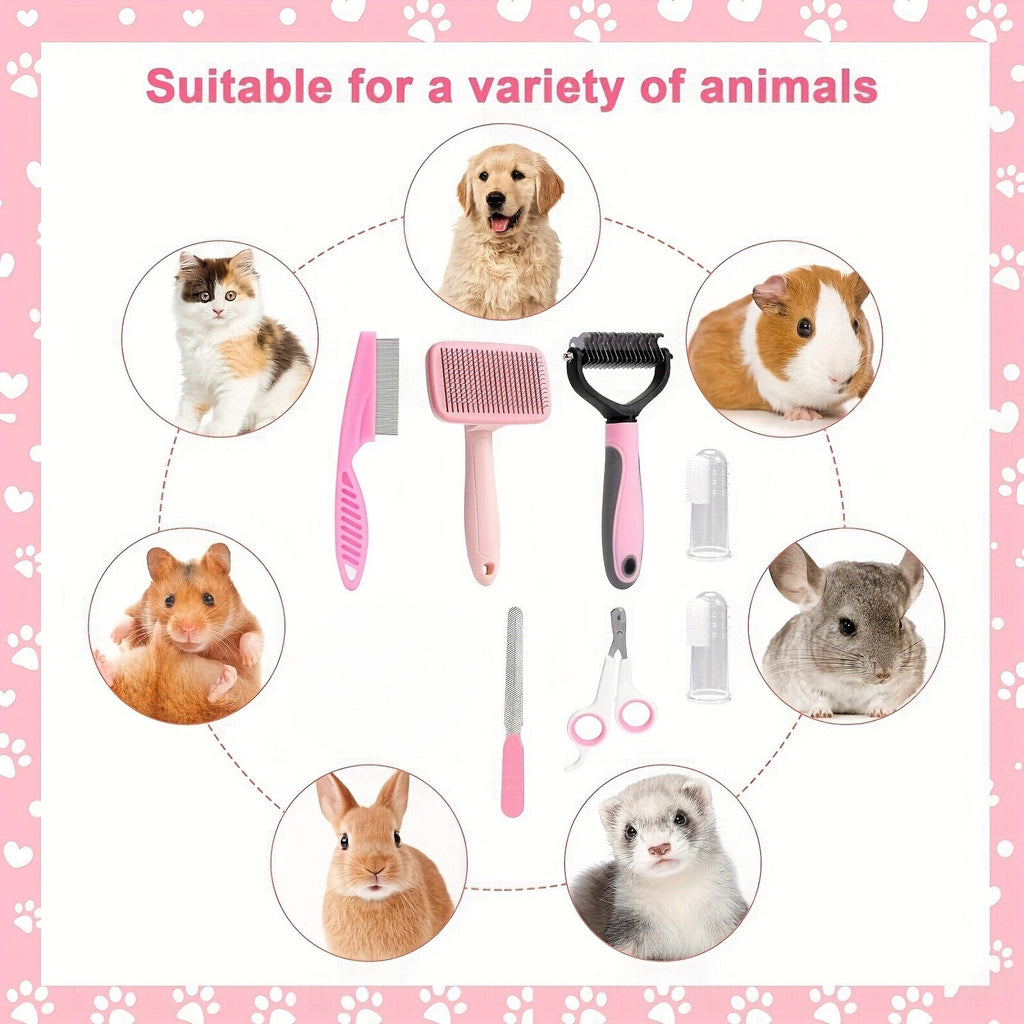 8-piece dog grooming tools