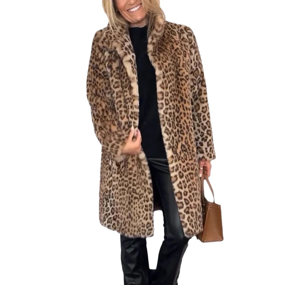 abrigos de piel con estampado de leopardo