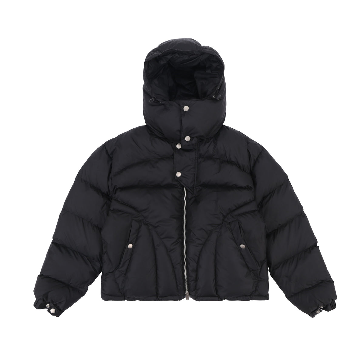Loose Cotton-Padded Jacket with Hood
